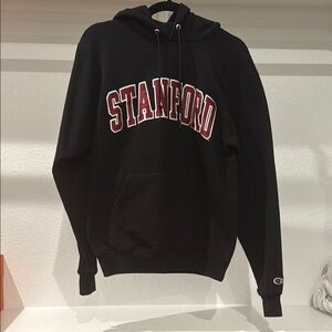 Champion Black Collegiate Sweater with Stanford Design